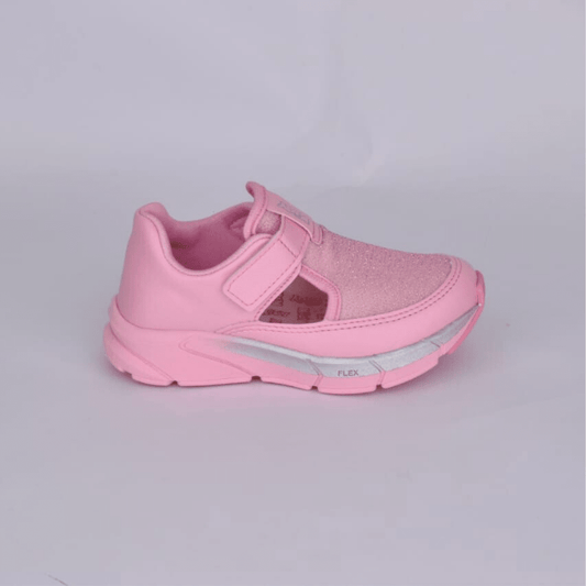Tênis Menina Infantil Kidy Energy Baby Respitec Rosa e Prata - Kidy Calçados - Tênis