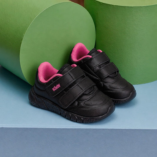 Tênis Menina Infantil Kidy Equilíbrio Preto e Pink - Kidy Calçados - Tênis