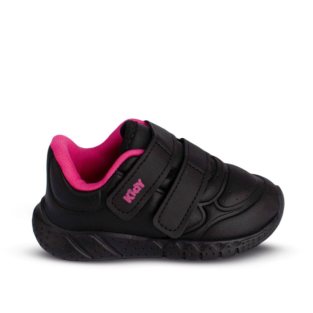 Tênis Menina Infantil Kidy Equilíbrio Preto e Pink - Kidy Calçados - Tênis