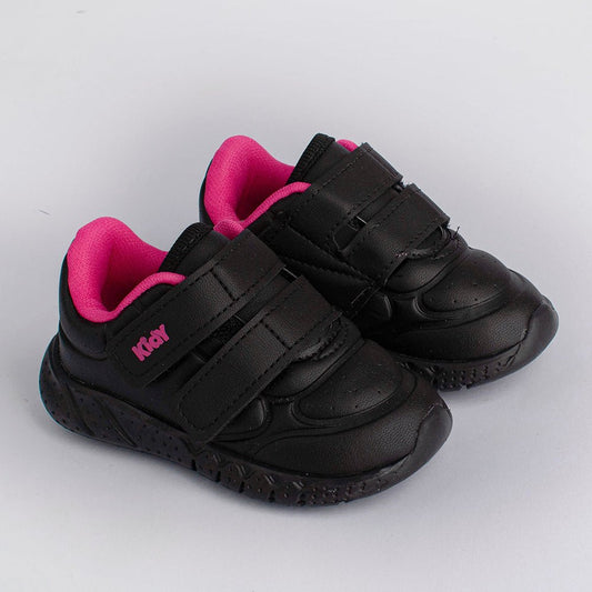 Tênis Menina Infantil Kidy Equilíbrio Preto e Pink - Kidy Calçados - Tênis