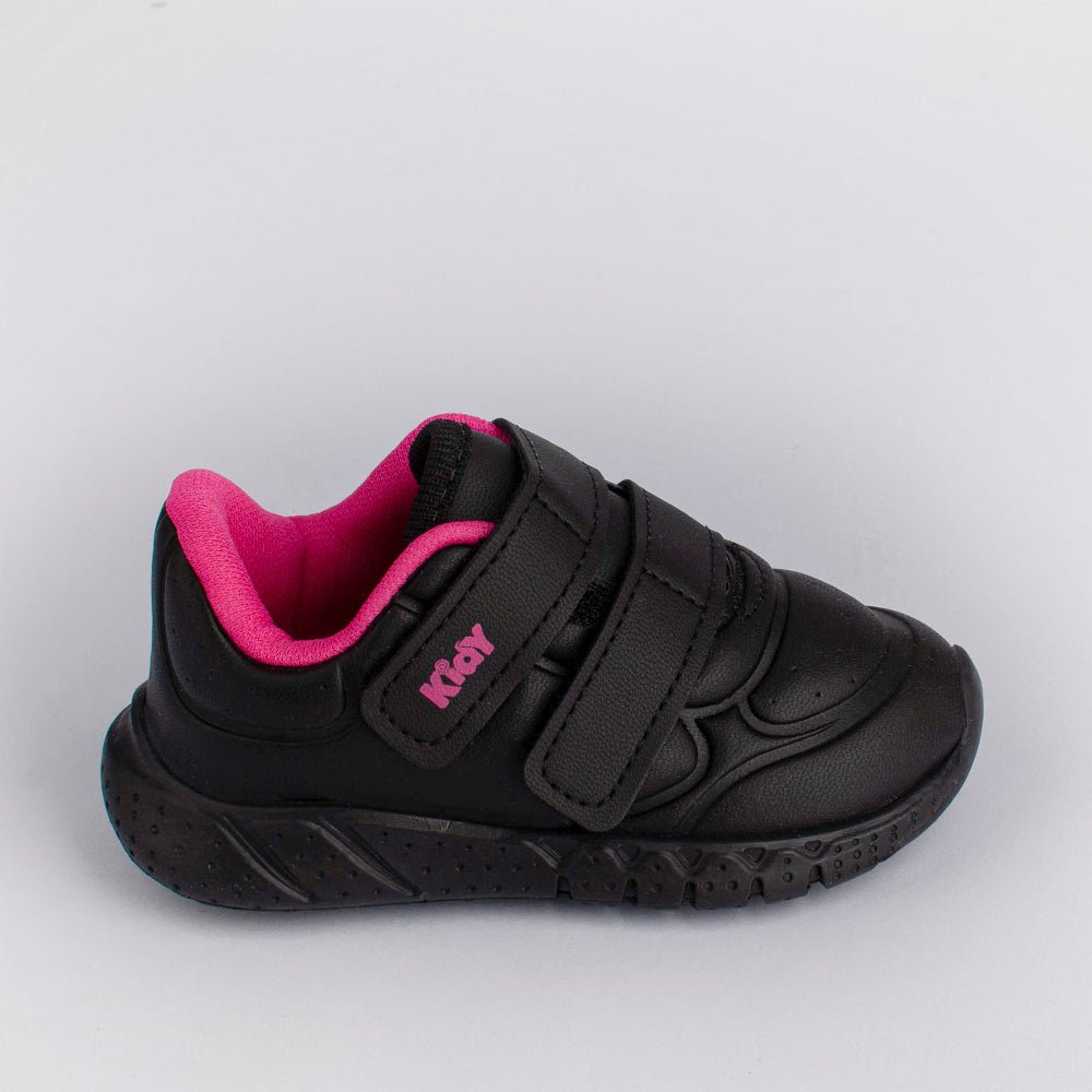 Tênis Menina Infantil Kidy Equilíbrio Preto e Pink - Kidy Calçados - Tênis