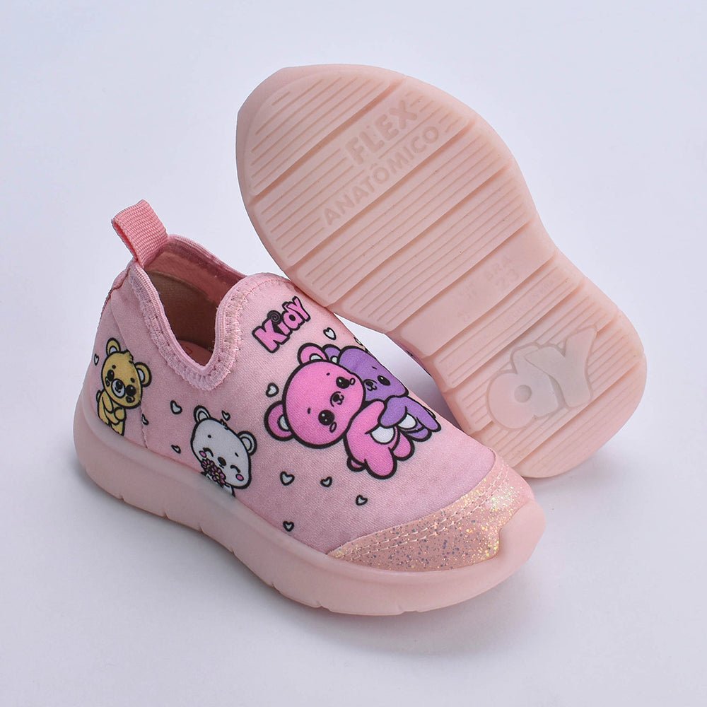 Tênis Menina Infantil Kidy Flex Light Nude - Kidy Calçados - Tênis