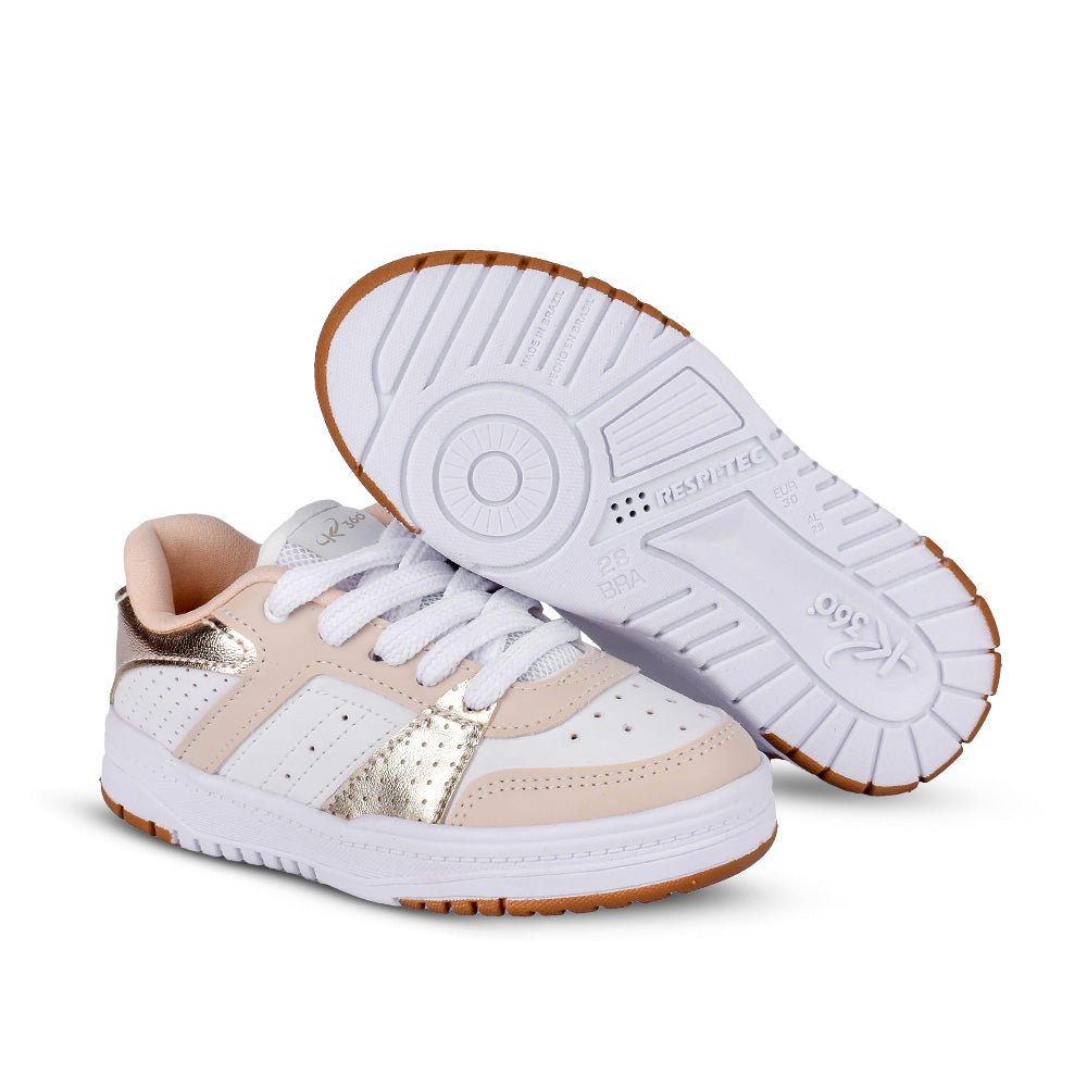 Tênis Menina Infantil Kidy K360 Estilo Branco Estiloso - Kidy Calçados - Tênis