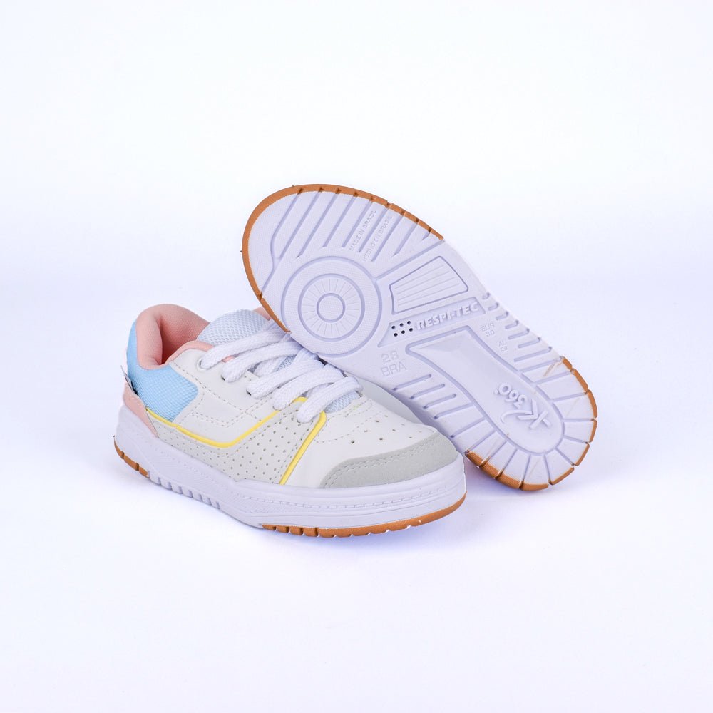 Tênis Menina Infantil Kidy K360 Estilo Streetwear Branco - Kidy Calçados - Tênis