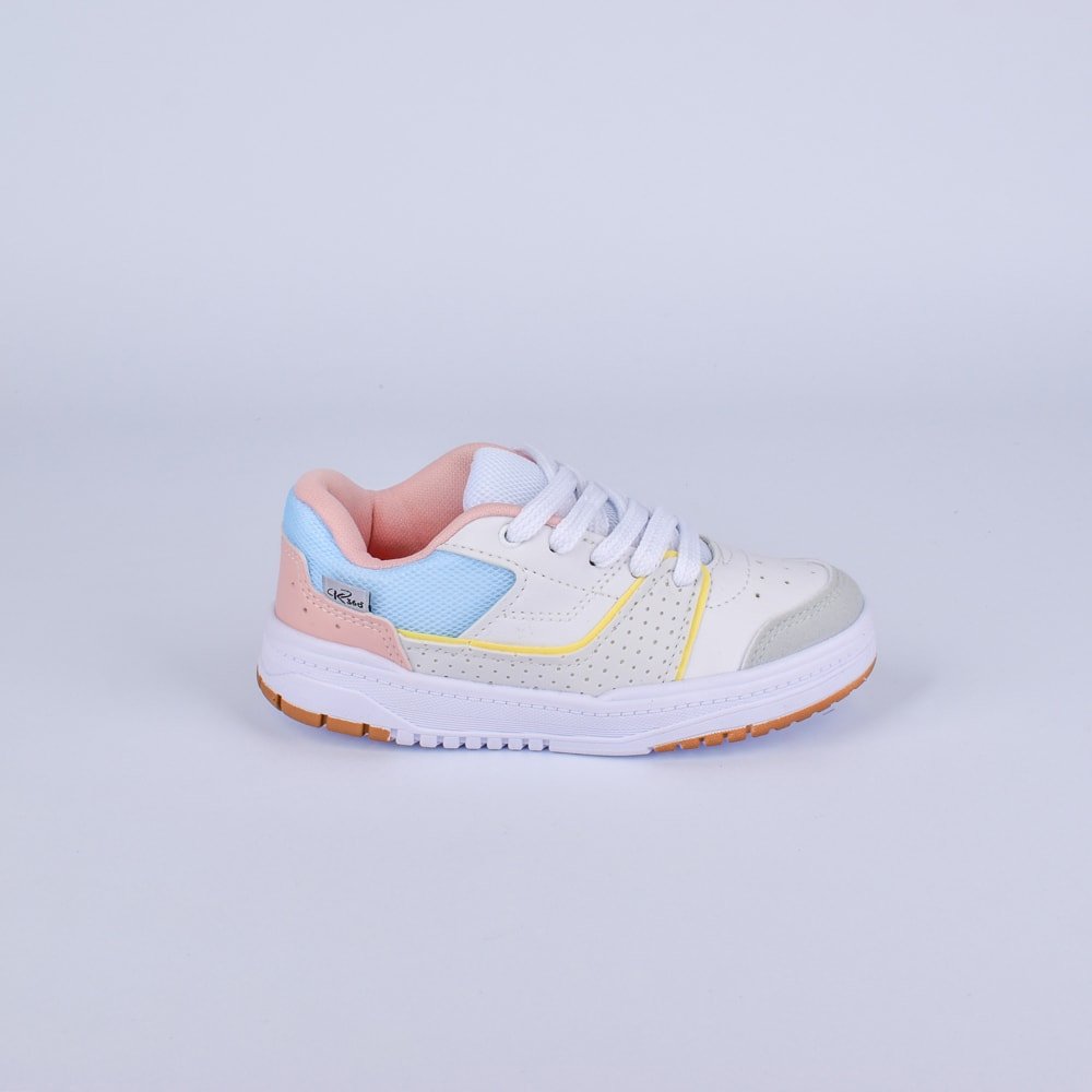 Tênis Menina Infantil Kidy K360 Estilo Streetwear Branco - Kidy Calçados - Tênis