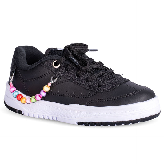 Tênis Menina K360 Estiloso Respitec Preto - Kidy Calçados - Tênis