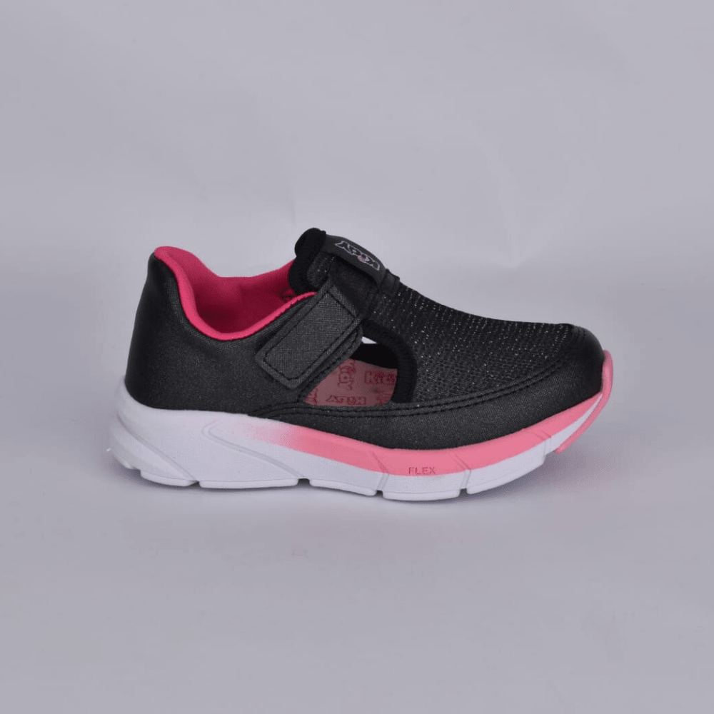 Tênis Menina Kidy Energy Baby Respitec Preto e Rosa - Kidy Calçados - Tênis