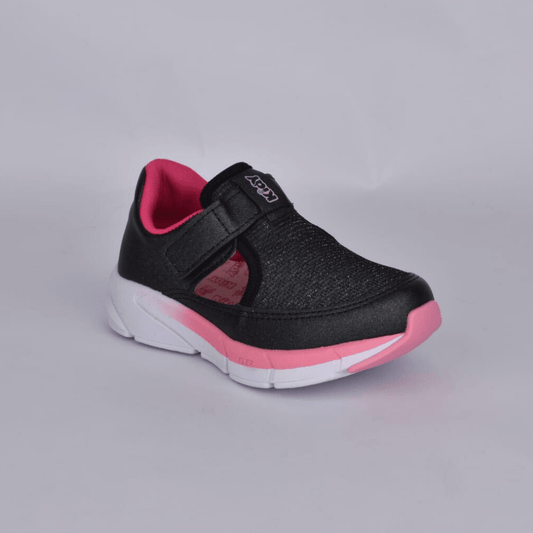 Tênis Menina Kidy Energy Baby Respitec Preto e Rosa - Kidy Calçados - Tênis