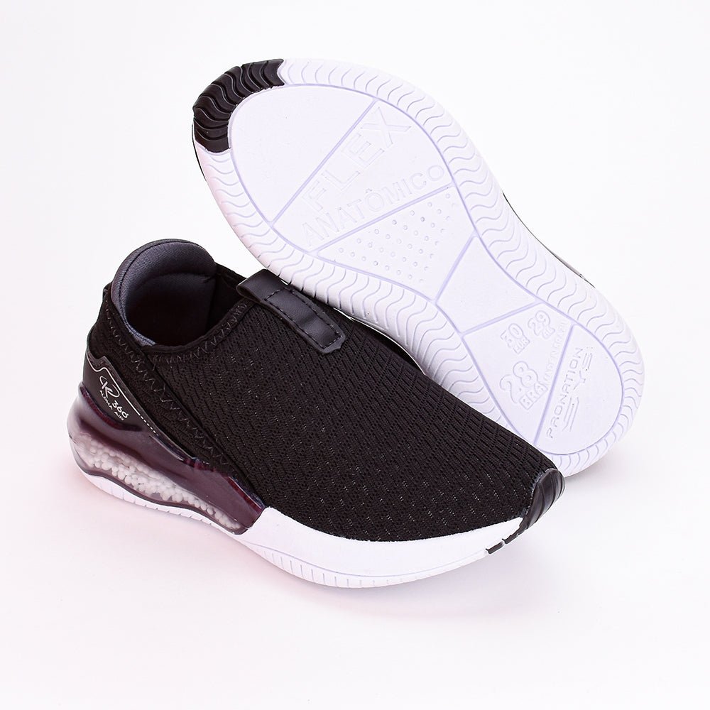 Tênis Menino Infantil K360 Alpha Air Preto e Prata - Kidy - Kidy Calçados - Tênis