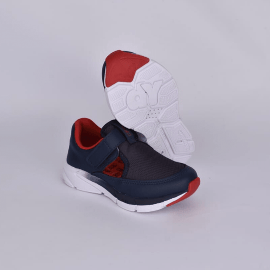 Tênis Menino Infantil Kidy Energy Baby Respitec Marinho e Vermelho - Kidy Calçados - Tênis