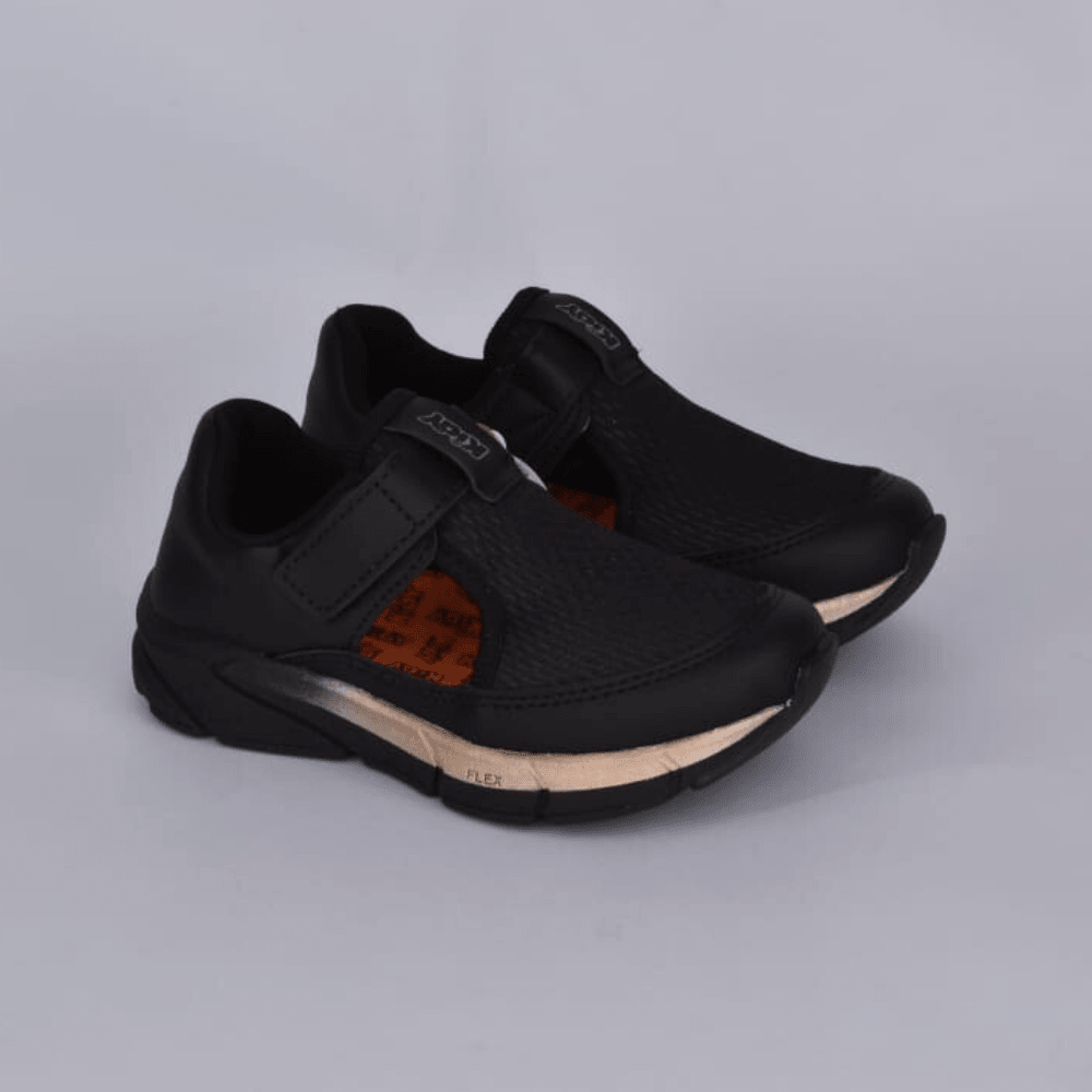 Tênis Menino Infantil Kidy Energy Baby Respitec Preto e Bronze - Kidy Calçados - Tênis