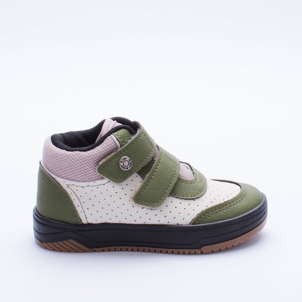 Tênis Menino Infantil Kidy Happy Verde Militar e Bege - Kidy Calçados - Tênis