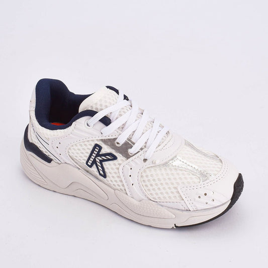 Tênis Menino K360 Retro Branco e Azul Marinho - Kidy Calçados - Tênis