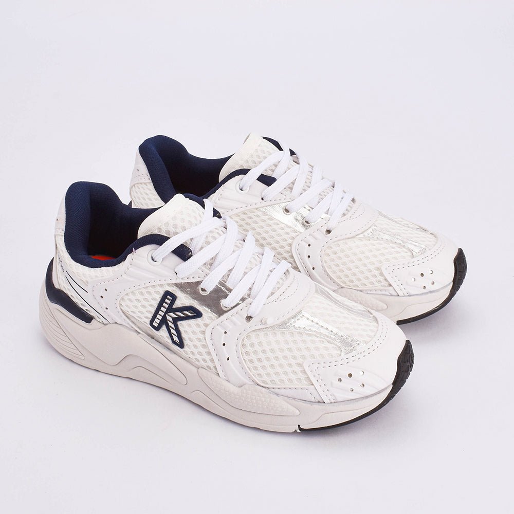 Tênis Menino K360 Retro Branco e Azul Marinho - Kidy Calçados - Tênis