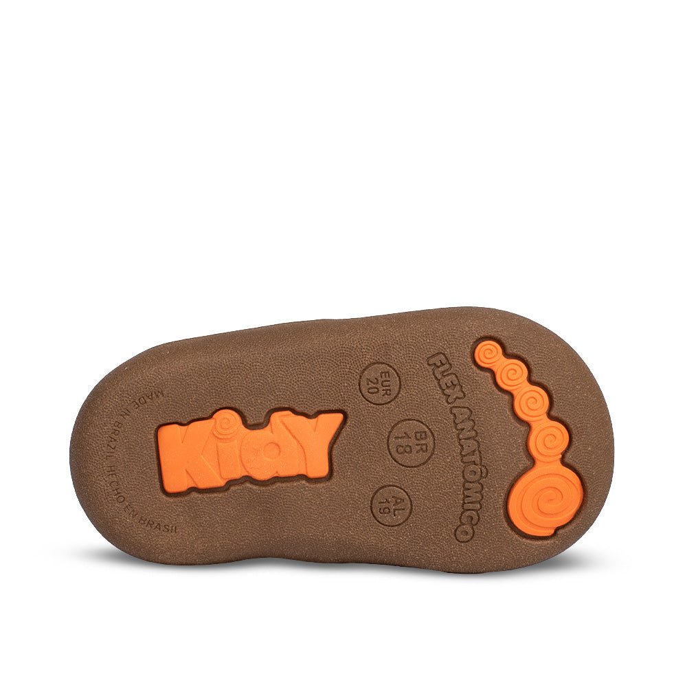 Tênis Sapatilha Infantil Menino Kidy Casual Natural Primeiros Passos - Kidy Calçados - 